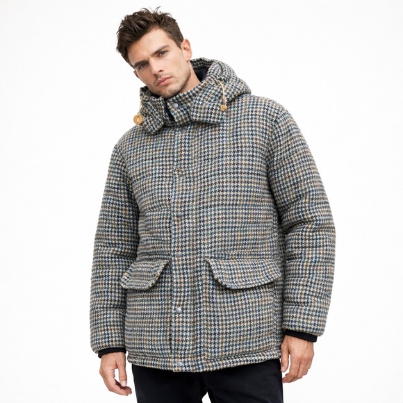 The North Face Purple Label X Harris Tweed Down Jacket